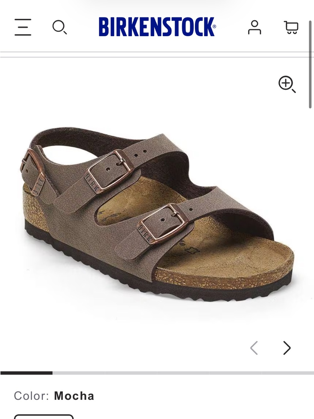 Kids 10 Roma Birkenstocks Moca color
